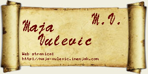 Maja Vulević vizit kartica